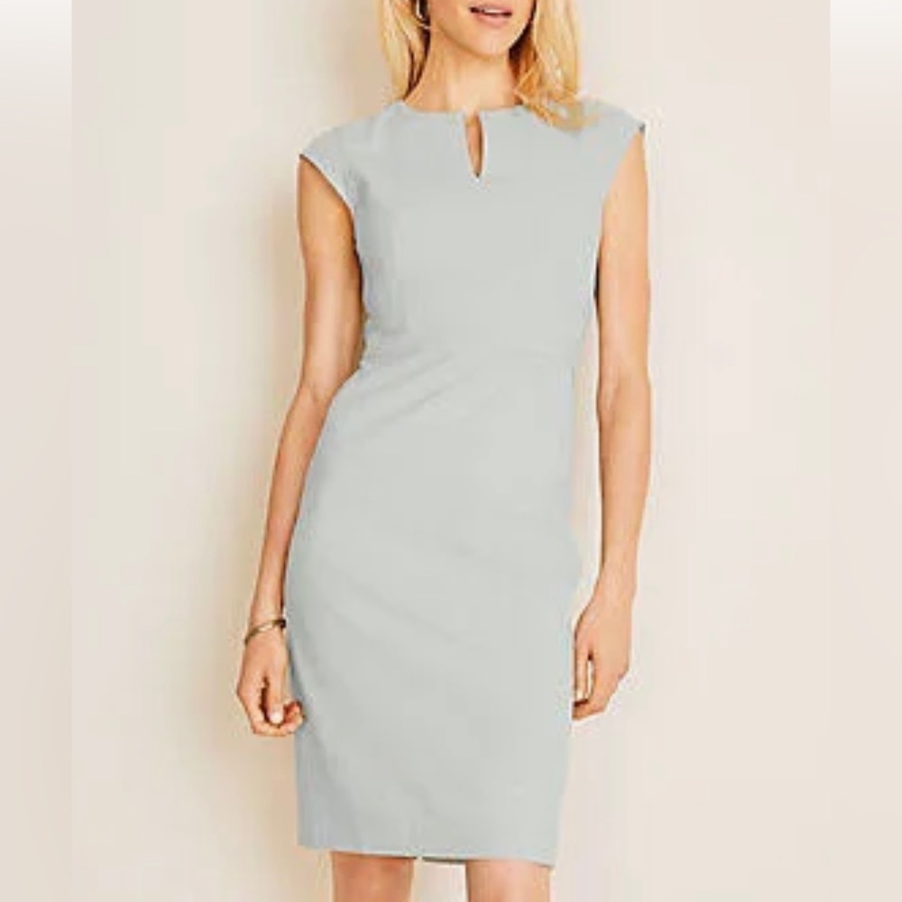 Ann Taylor keyhole neck sheath dress